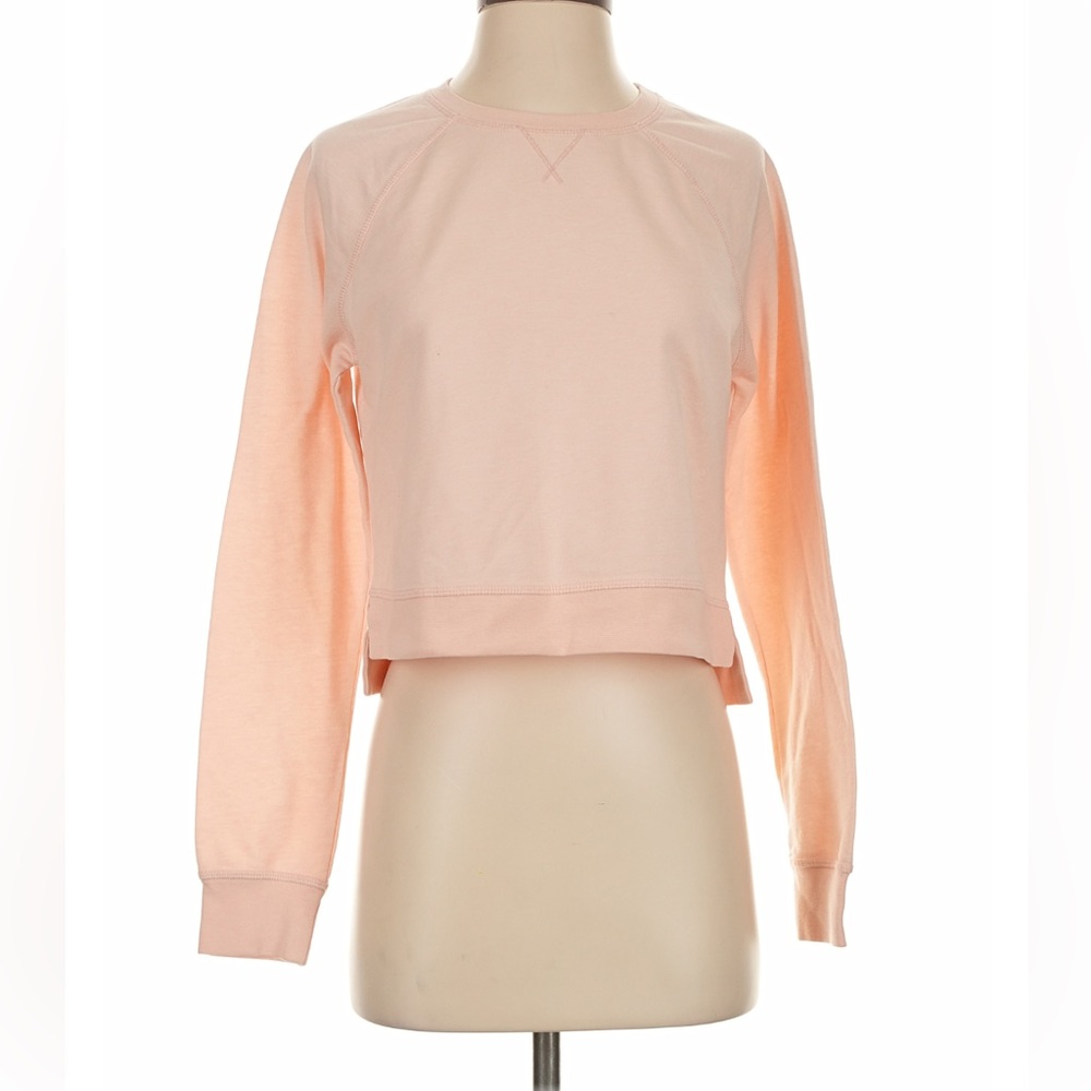 Sweaty Betty Cropped Cotton Sweatshirt in Pastel Orange $85 - Medium